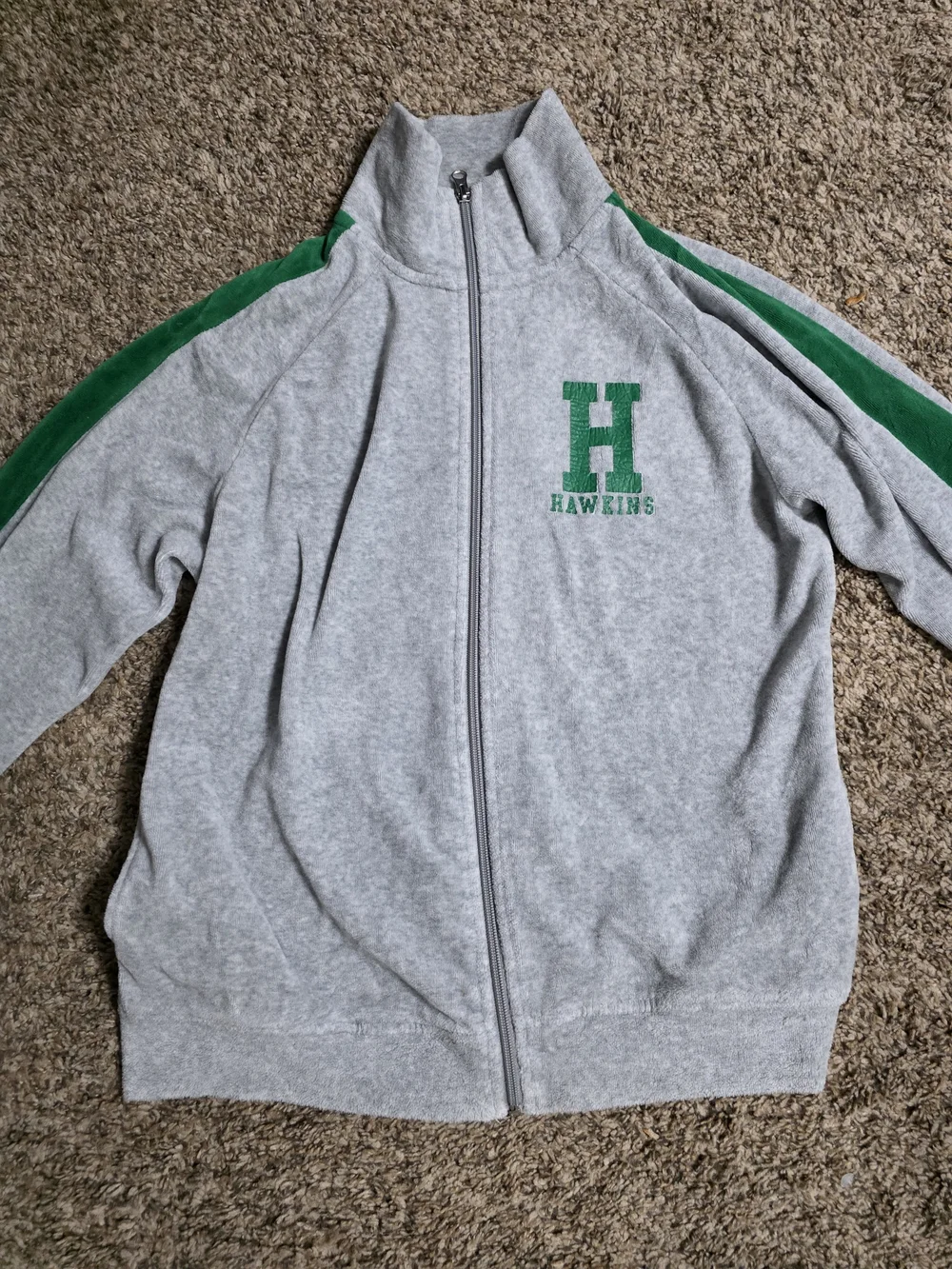 Gray & Green Track Jogger Set - H‎ Logo